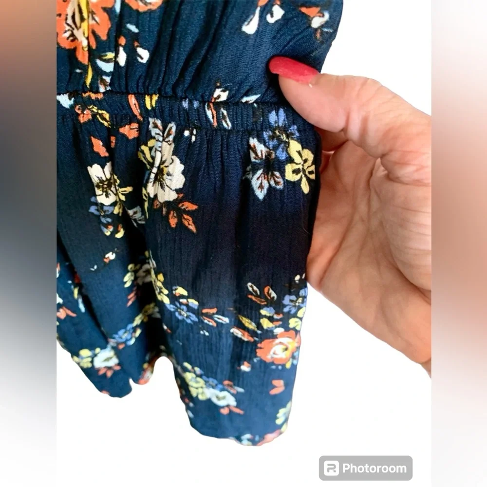 Floral Romper Navy Blue *Adorable* from One Clothing